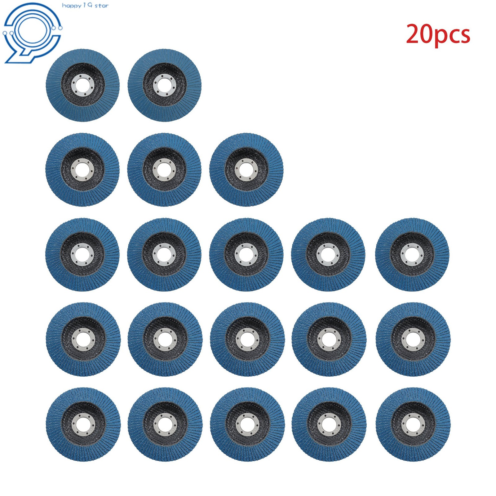 20Pcs 4-1/2 Inch x 7/8 Inch Flap Discs T29 for Angle Grinder 40/60/80/120 Grit