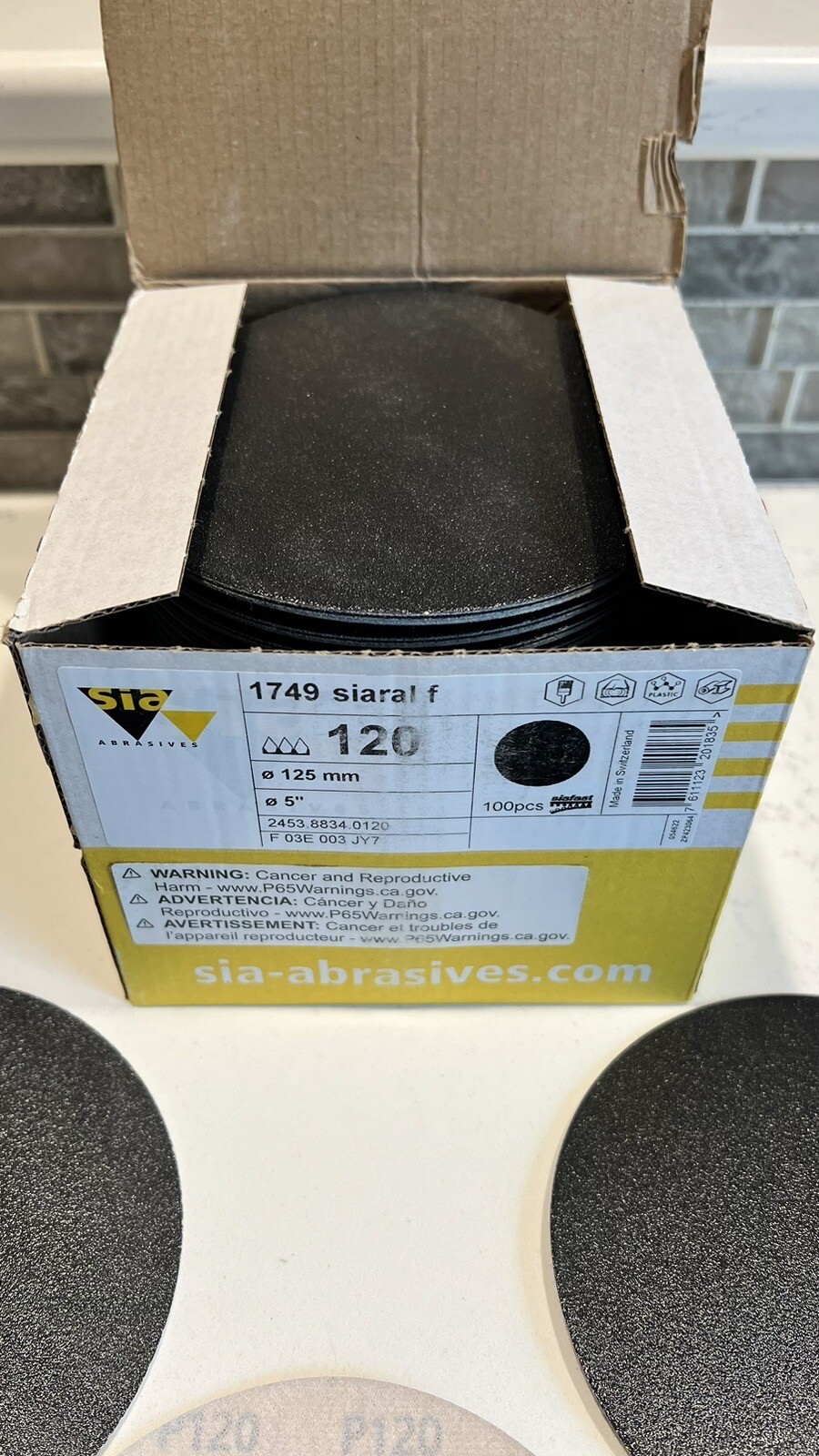 Sia Abrasives 1749 Siaral F – 120, 125mm- 5”. 100Pcs