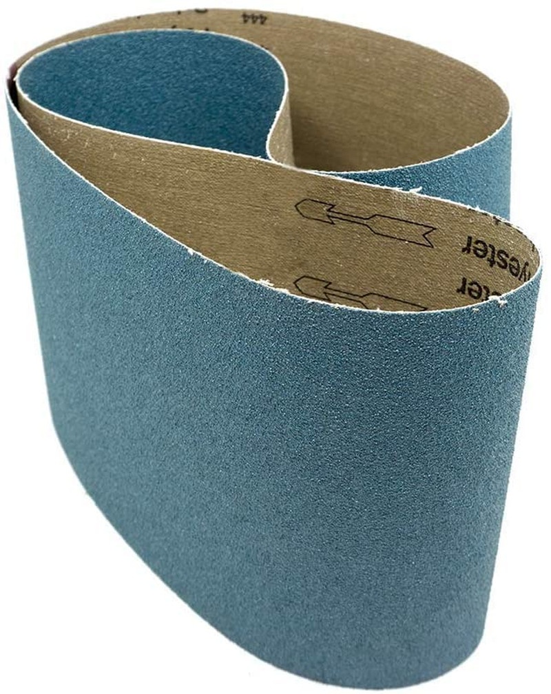 6 x 48 Inch Sanding Belts with Zirconia Grains, Sand Paper 2 Pack, 40 Grit