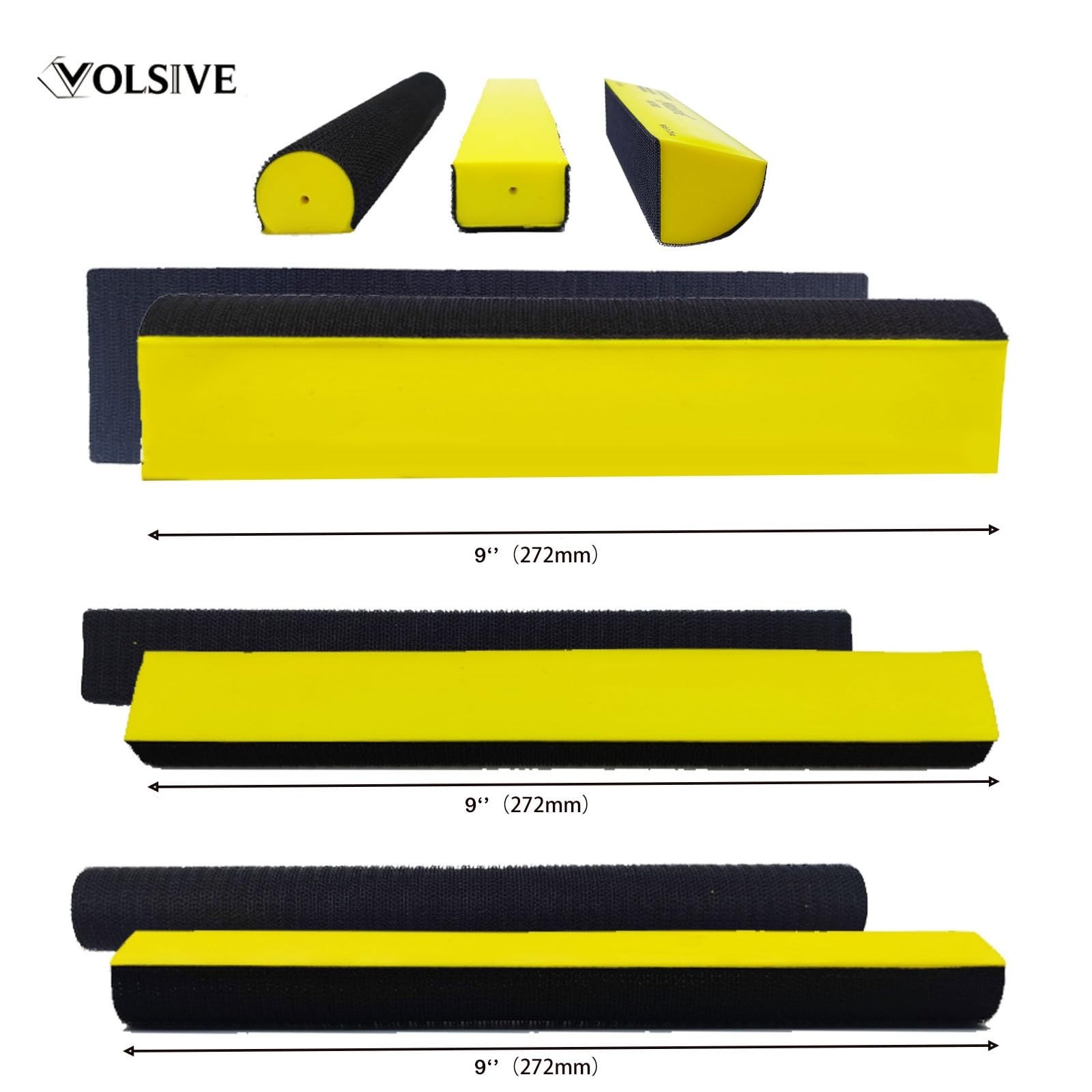 7-Piece Hand Sanding Block Set with 20 Hook & Loop Sandpaper – Flexible for Auto