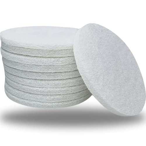 10 Pack 6 Inch Multipurpose White Scrubber Scouring Pads Flocking 2000 Grit