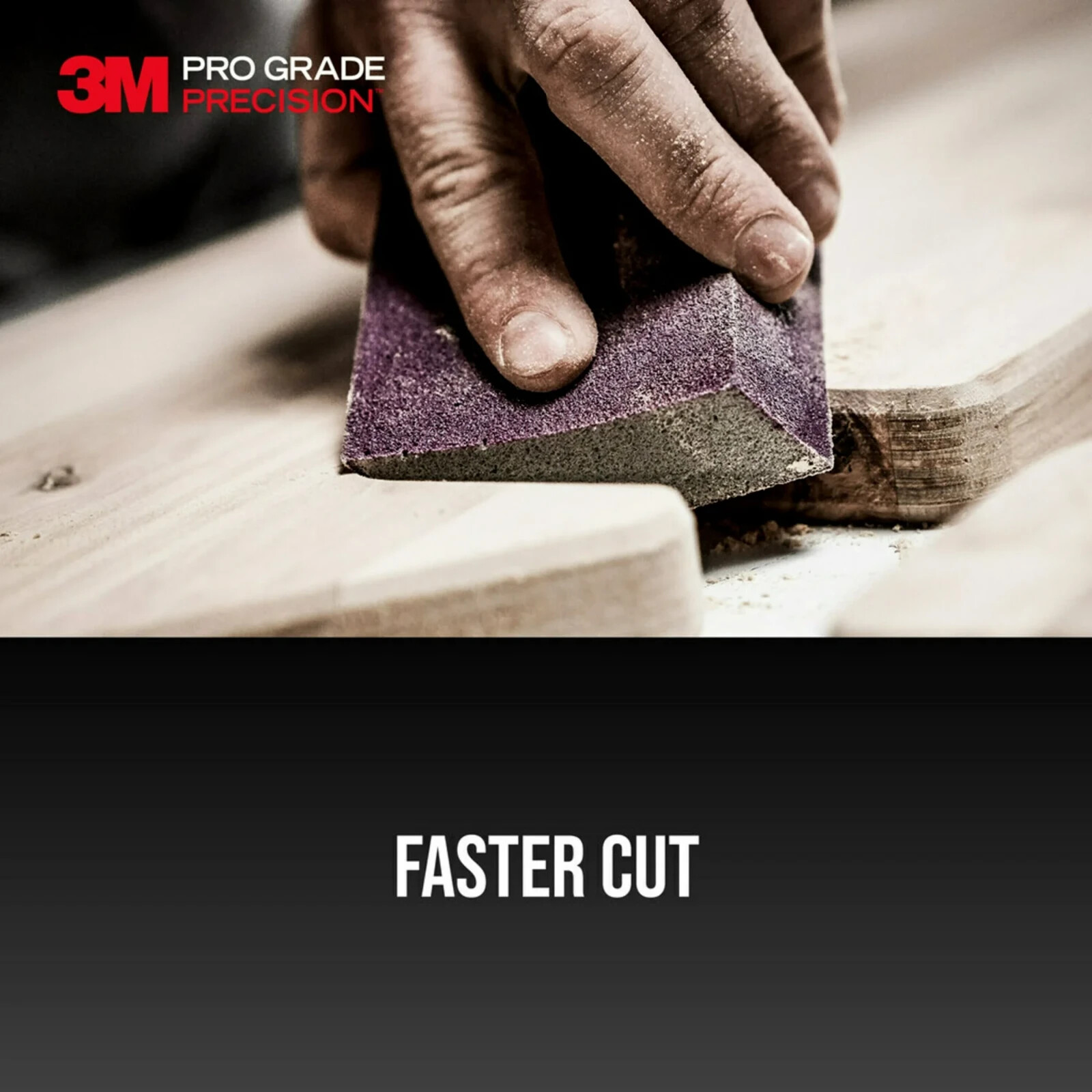 3M Pro Grade Precision Sanding Block, Faster Sanding, 2.5 in x 4.5 in.x1 in 2 PK