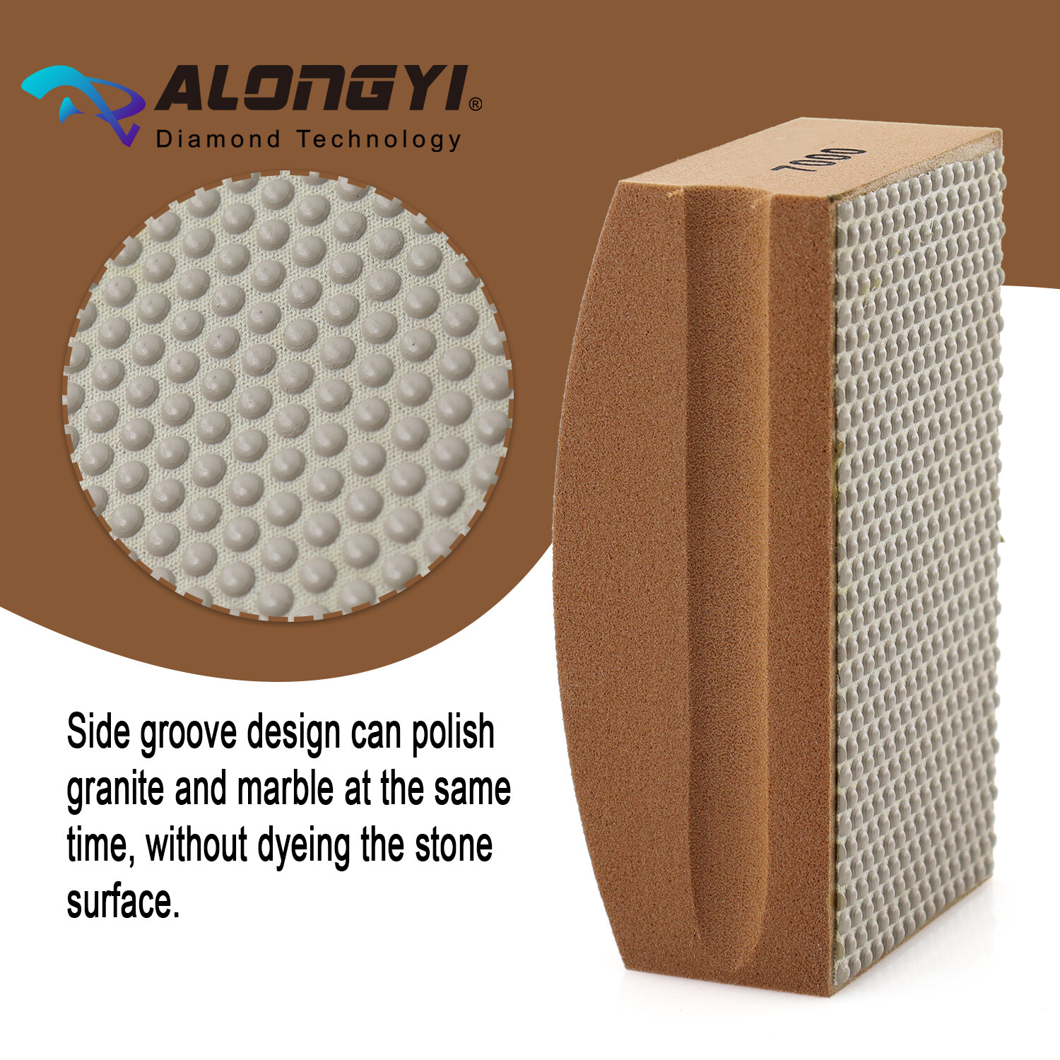 Resin Diamond Hand Sanding Pads for Stone Glass Ceramic Marble Granite
