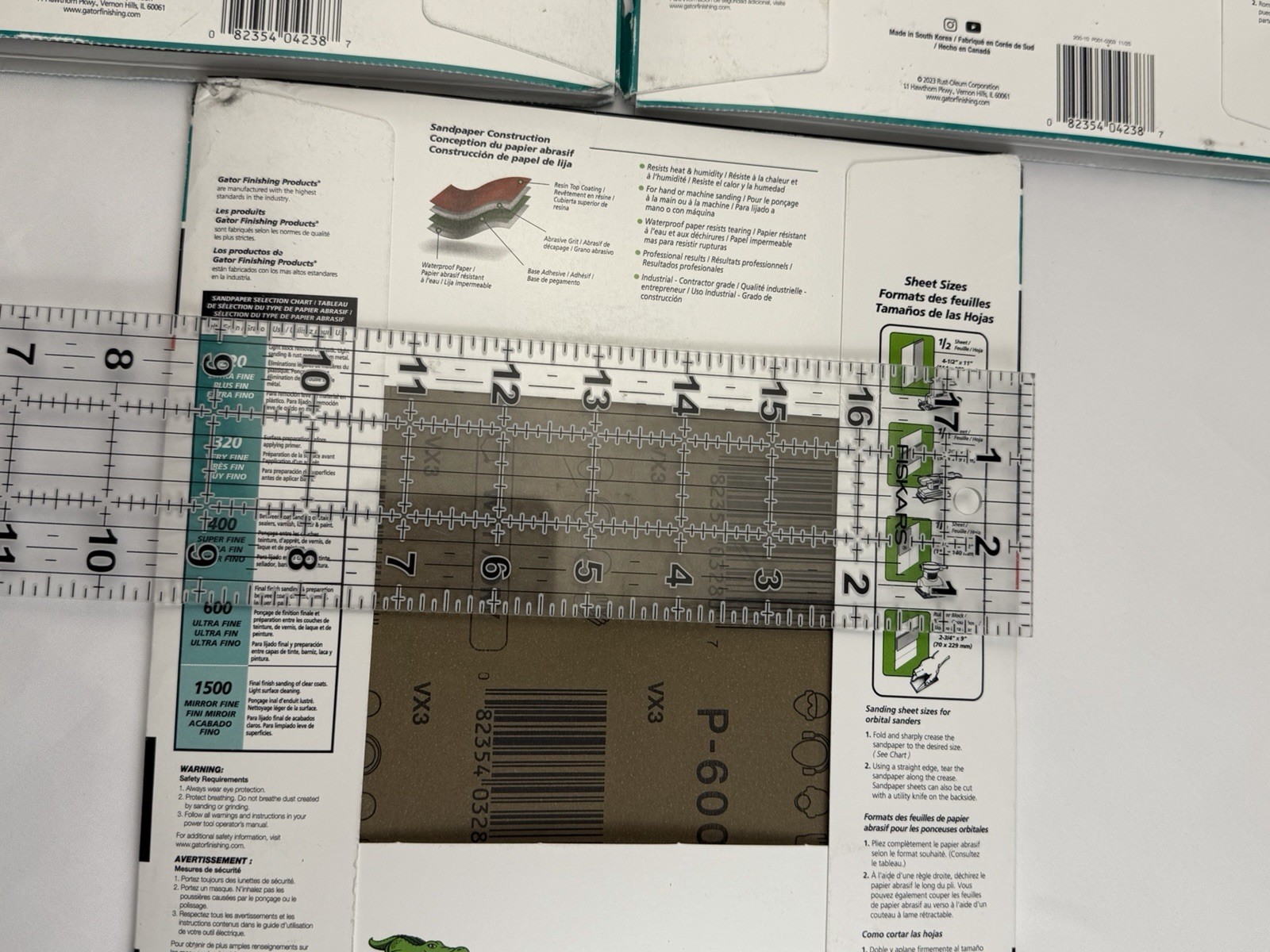 3 pk Gator 600 Grit Ultra Fine Waterproof Sandpaper 75pcs 9″x11″