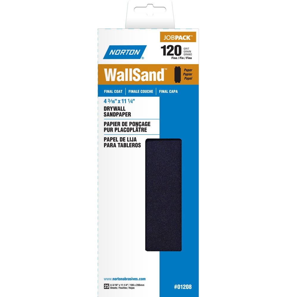Norton 07660701208 WallSand Die Cut Drywall Sanding 4-3/16″ x 11″, No Color