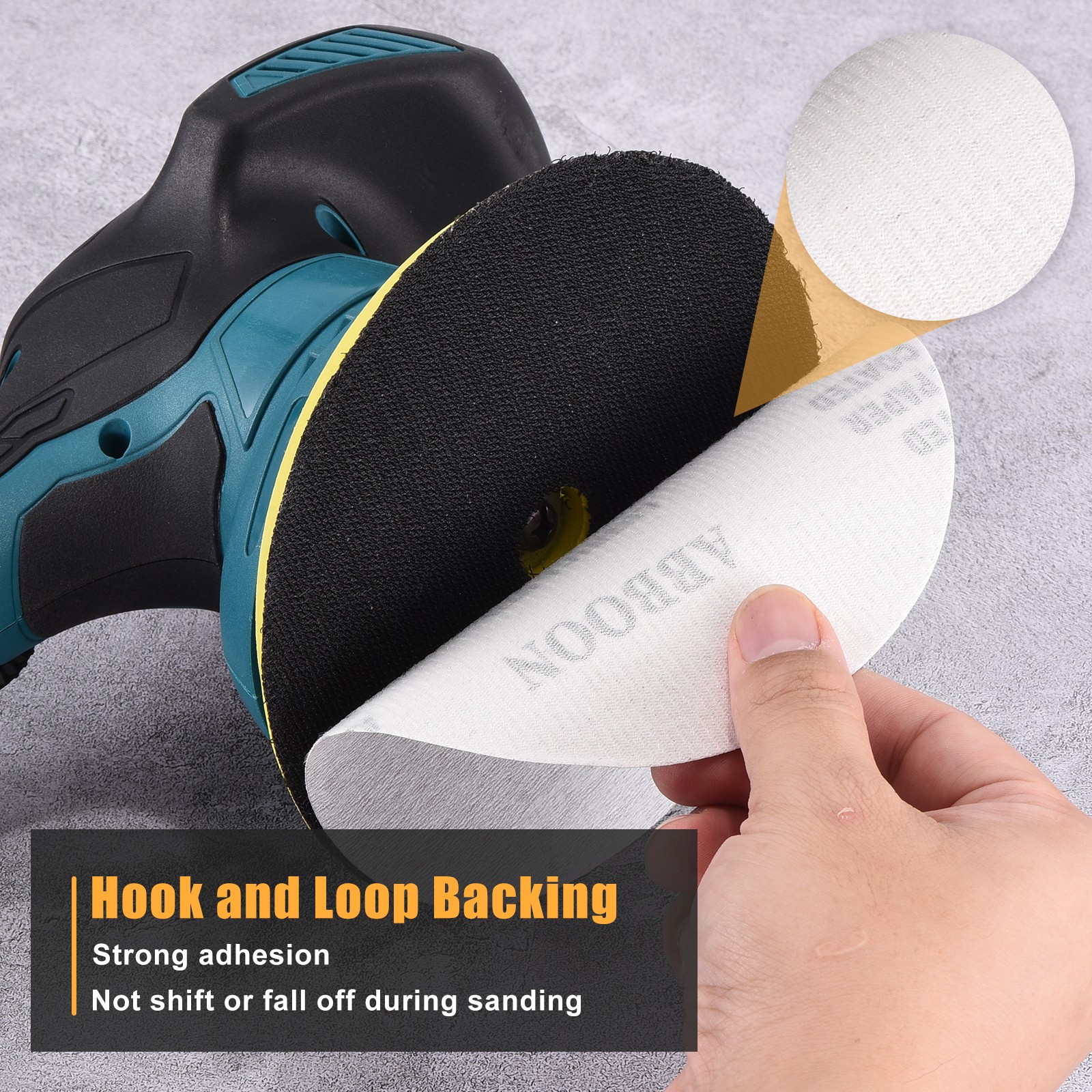 10 Pcs 6 Inch Sanding Disc 400 Grit Round Hook and Loop Sandpaper, White