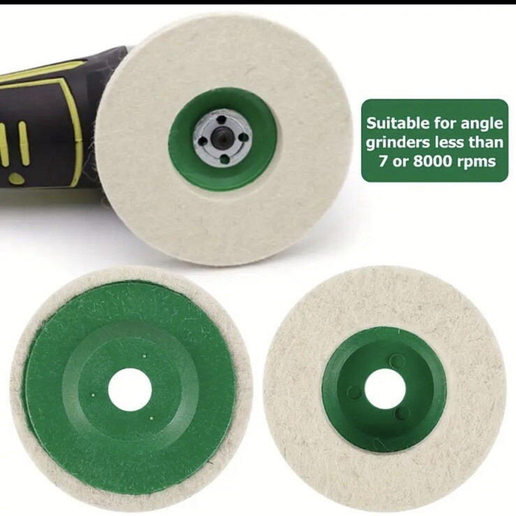 10 PACK 100mm Wool Polishing Pads Wheel Buffing Cleaning Tool FREE SHIPPING