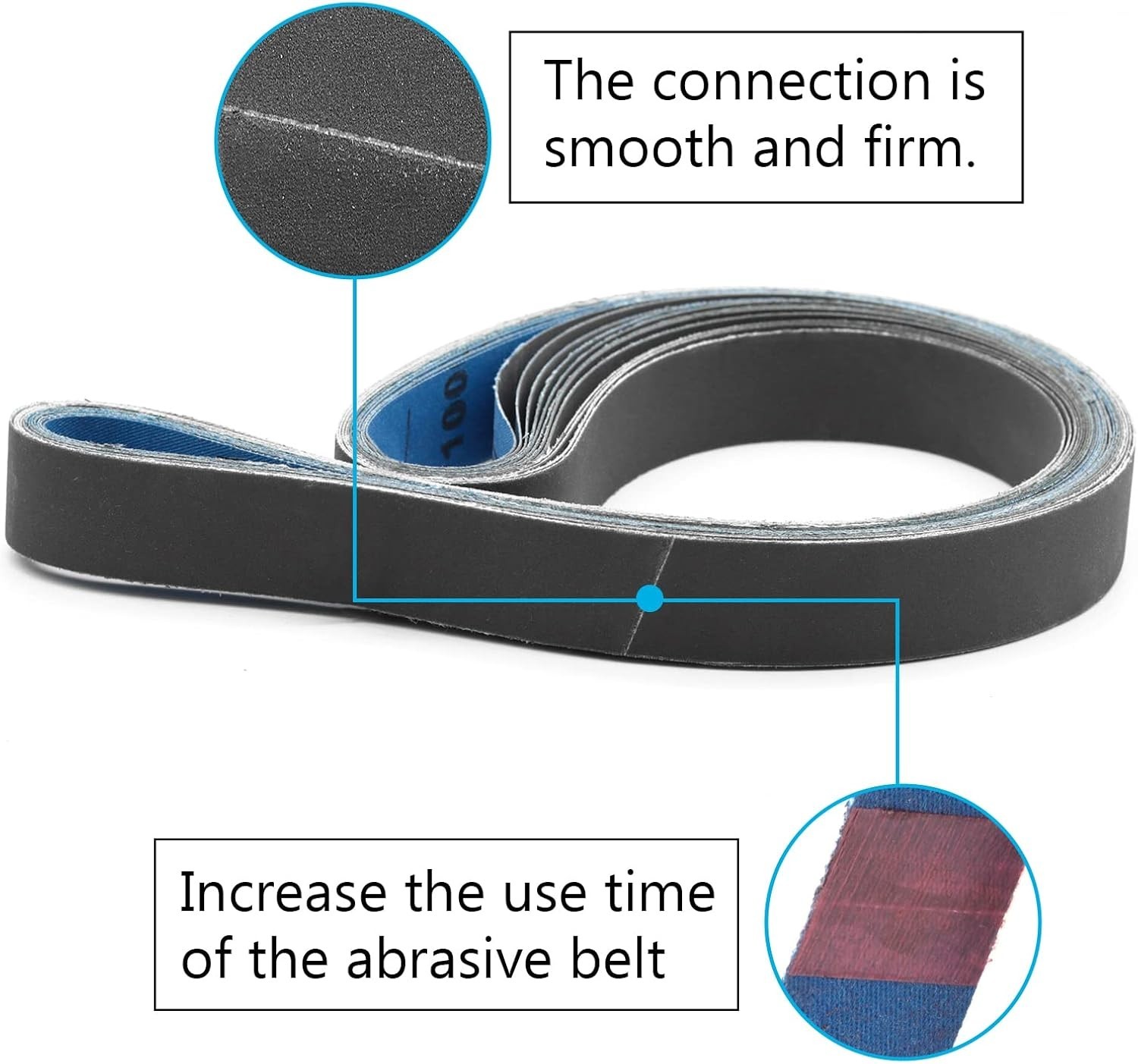 Versatile 2×42 Inch Silicon Carbide Sanding Belts – Assorted 600/800/1000 Grits