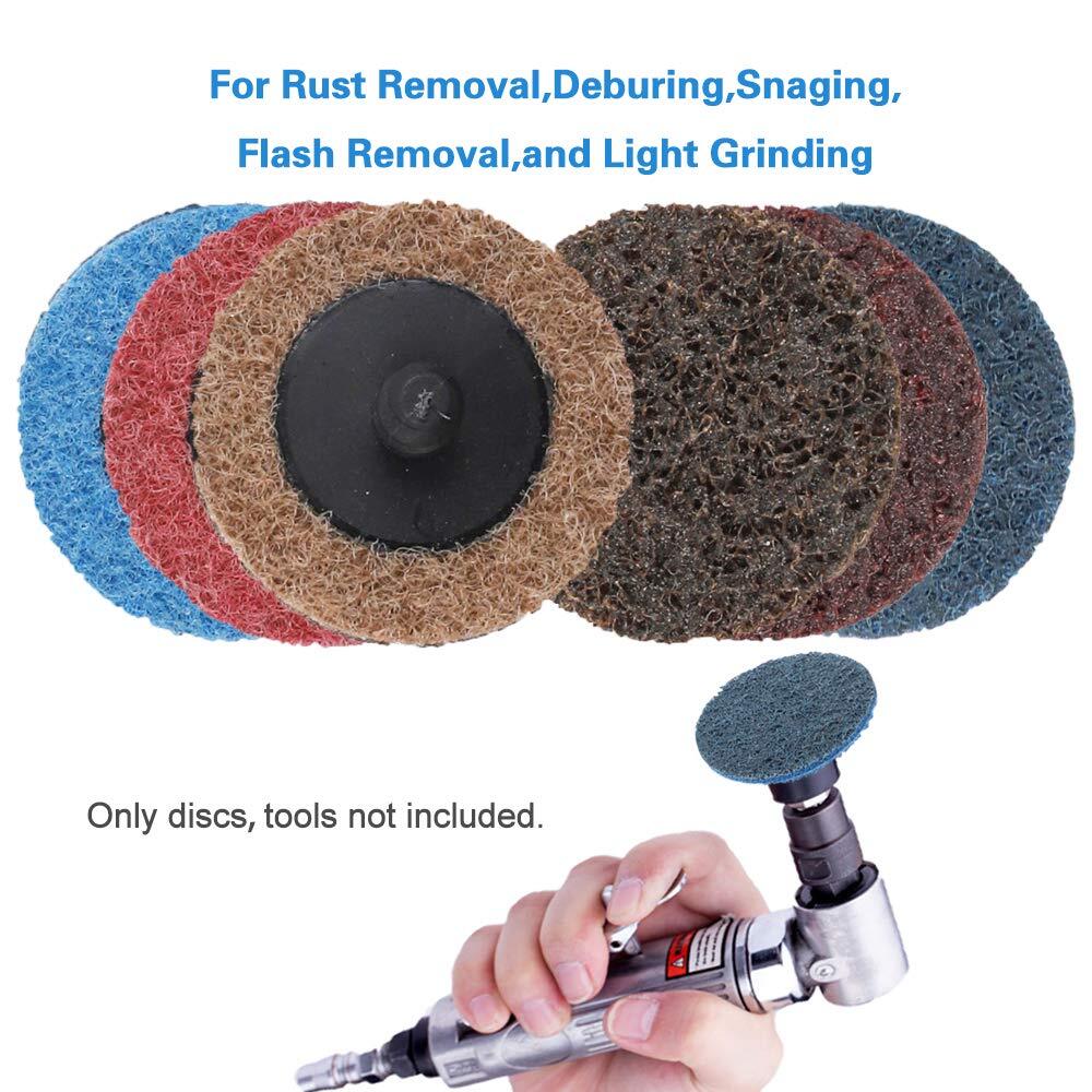 30 Mix 2″ R-type Surface Conditioning Sanding Disc Fine Medium Coarse Prep Pads