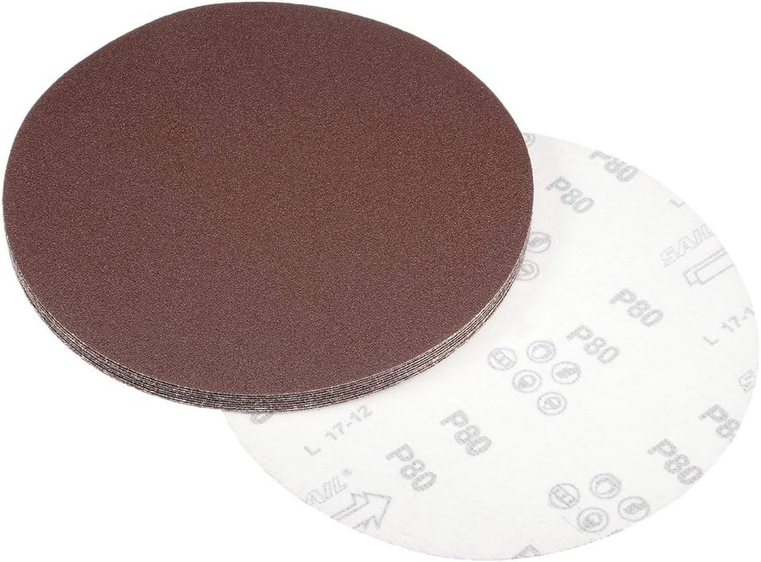 9 Inch Sanding Disc 120 Grits Flocking Sandpaper for Sander 10 Pcs