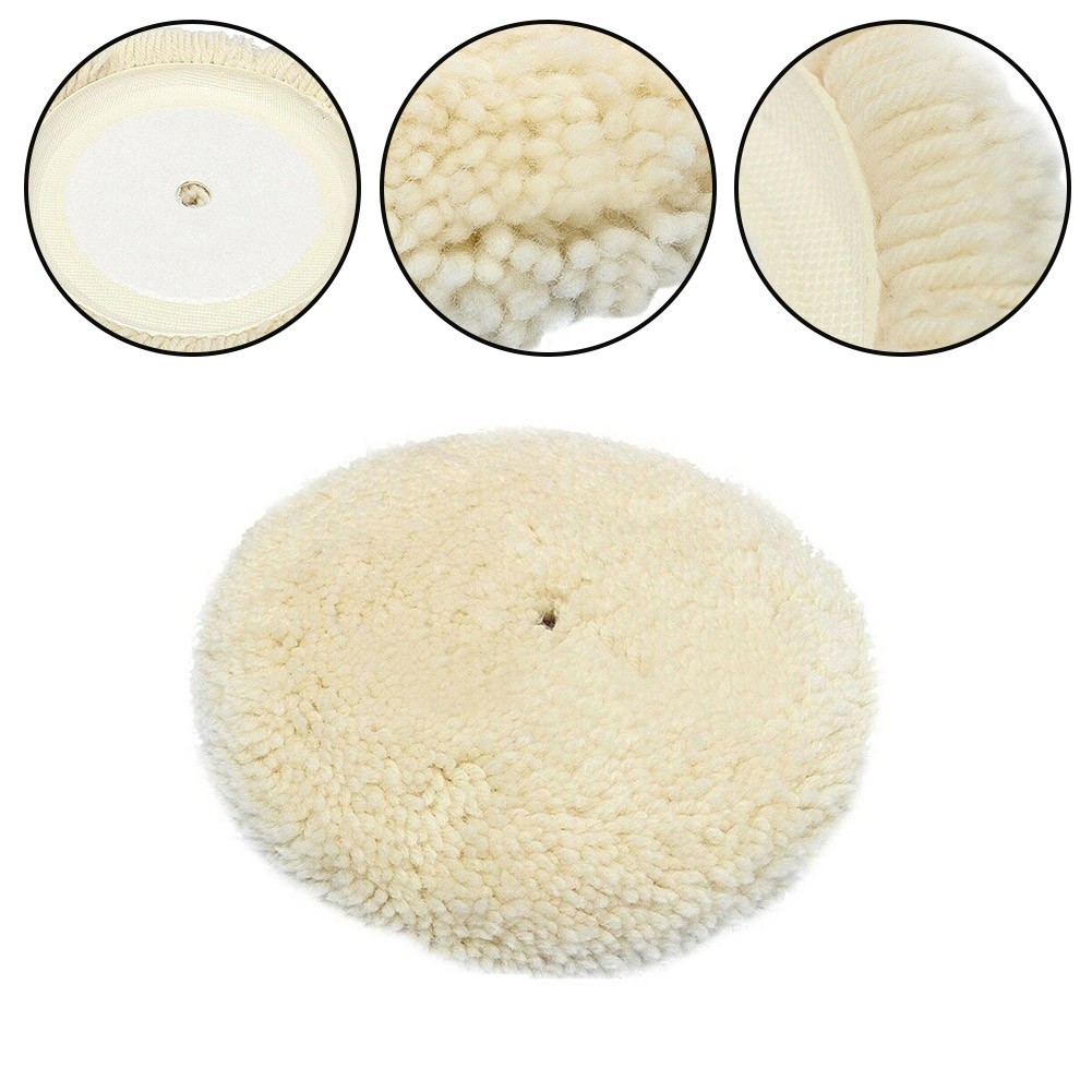 7 180mm Wool Polishing Buffing Bonnet Buffer Pad For Car Polisher Cleaning Set