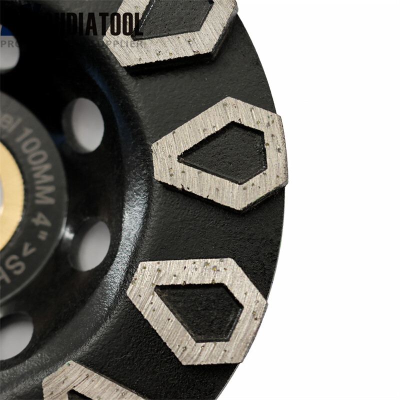 Diamond Abrasive Grinding Cup Wheel Rhombus-Shaped 4”/100mm for Concrete Marble