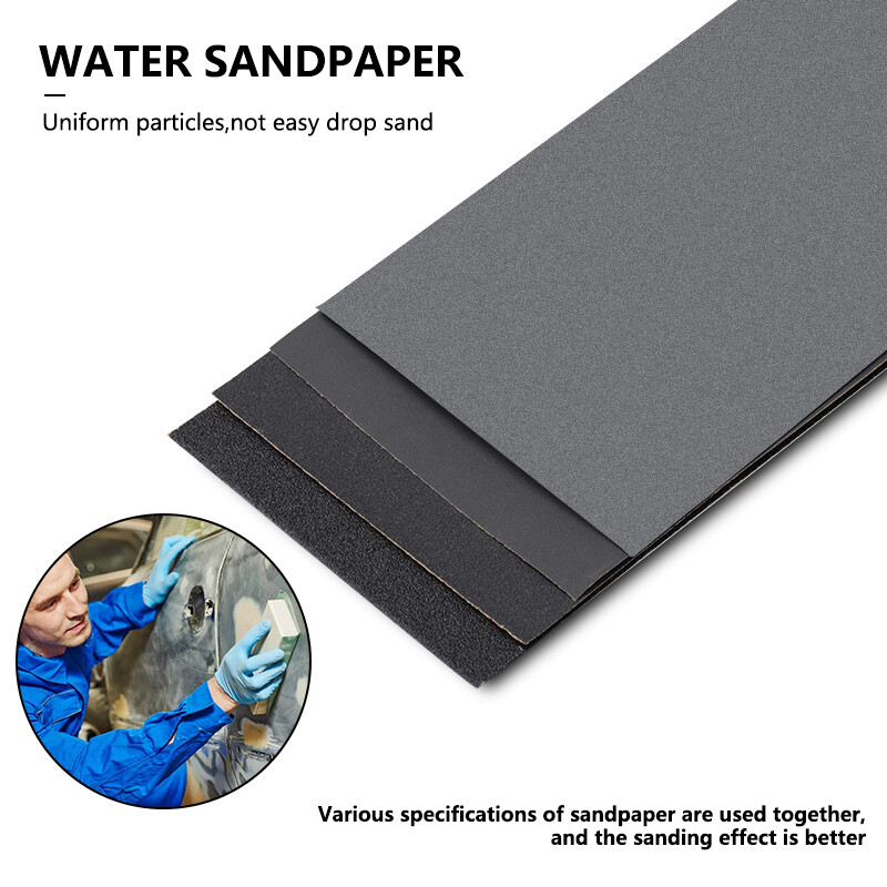 60Pcs Sandpaper Sand Paper Sanding Sheets Grits 80-3000 Wet Dry Wood Car Metal