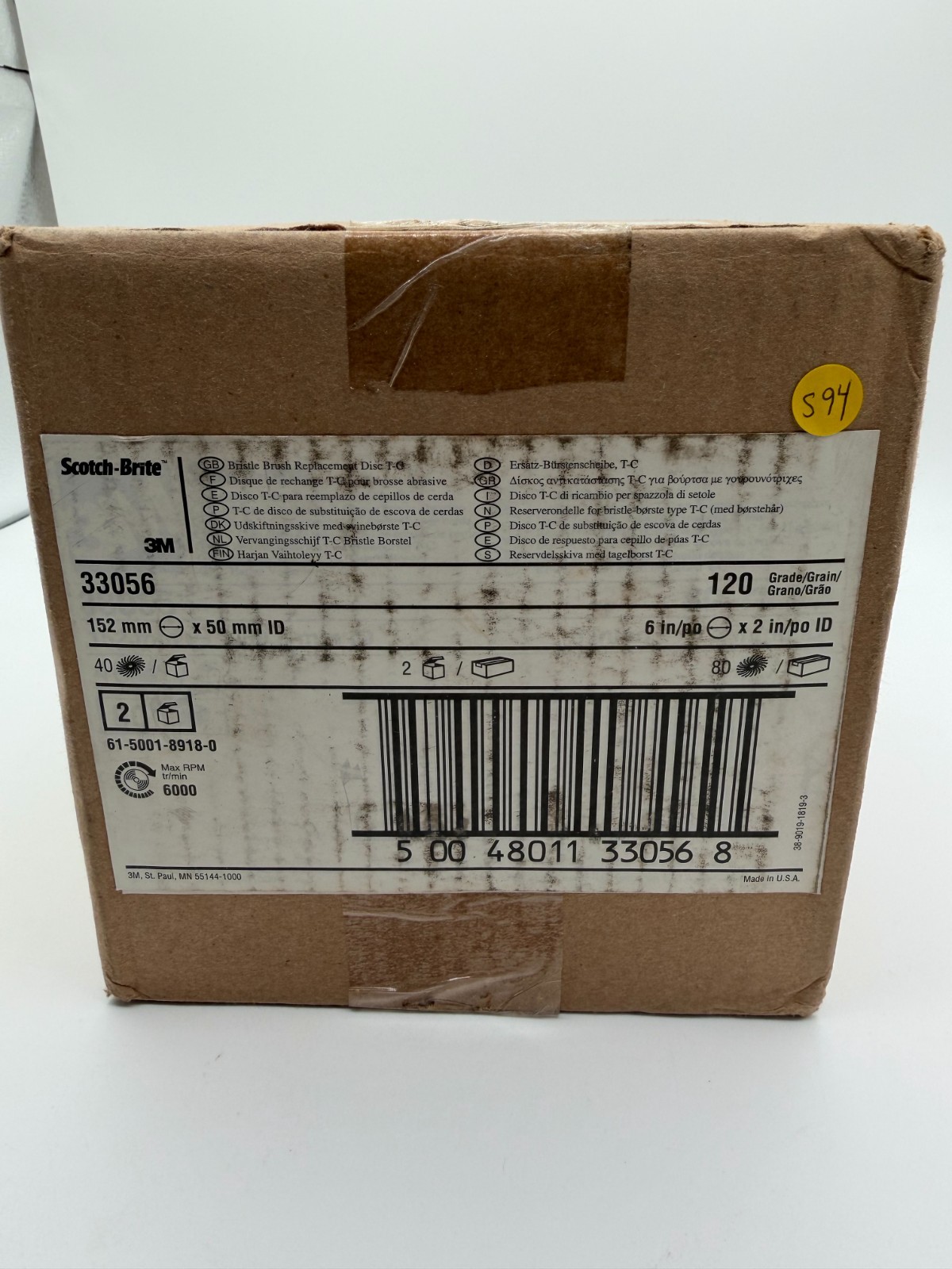 3M Scotch-Brite Radial Bristle Brush Replacement Disc T-C 120 6 in 80/Pack