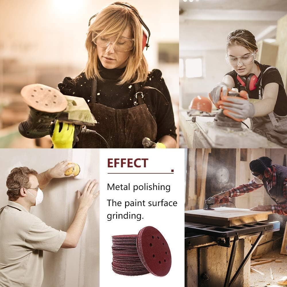 80 Pack 5 Inch Aluminum Oxide Sanding Discs – Mixed Grit for Efficient Polishing