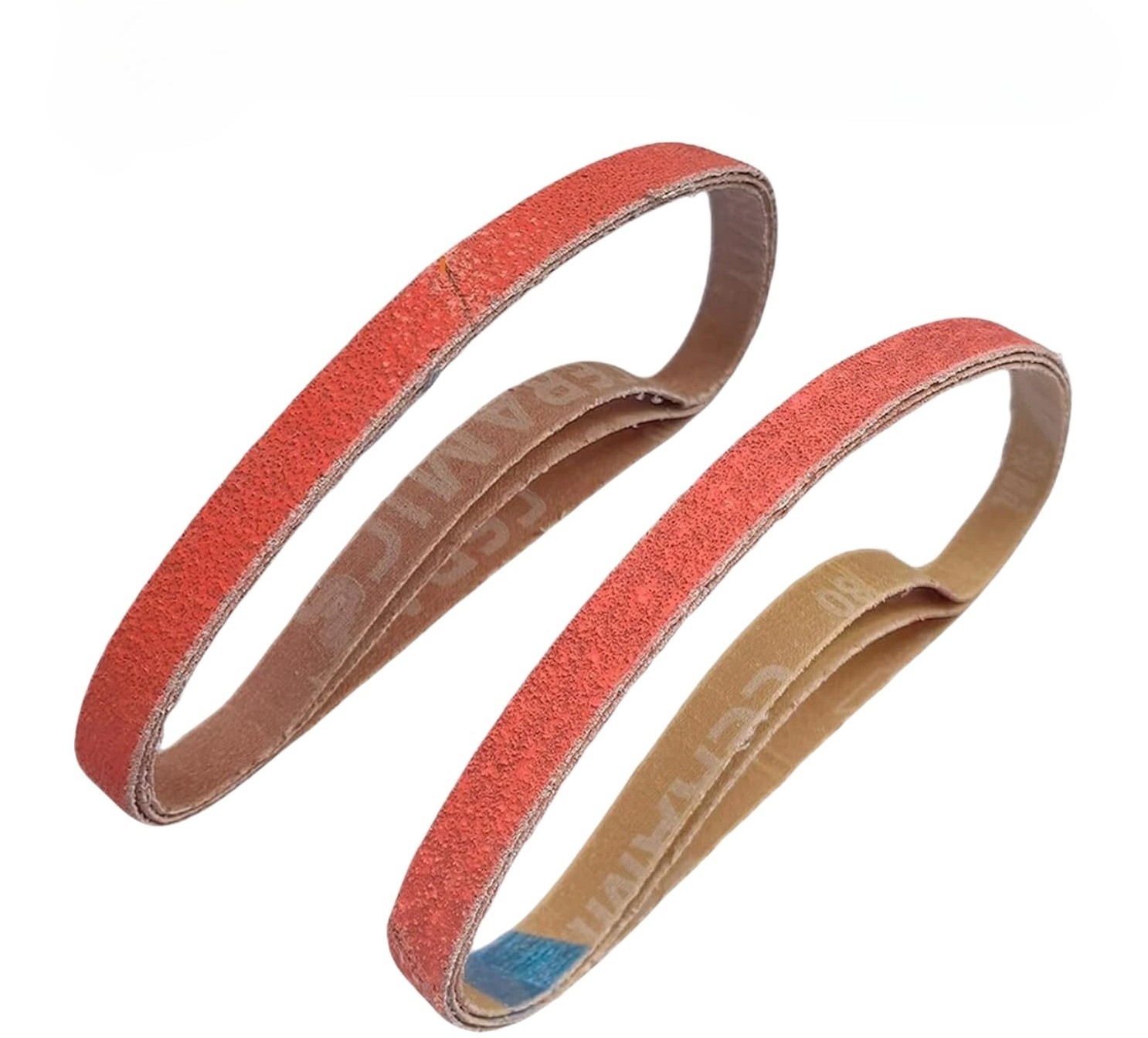 100PCS 3/8″ x 13″ Premium Ceramic Sanding Belts P40 10x330mm for Metal Grinding