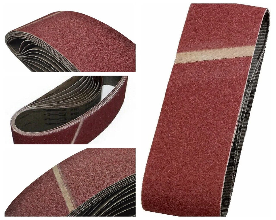 24 Pack 4 x 36 in AO Sanding Belts 60/80/120/150/240/400 Assorted Grit Sandpaper