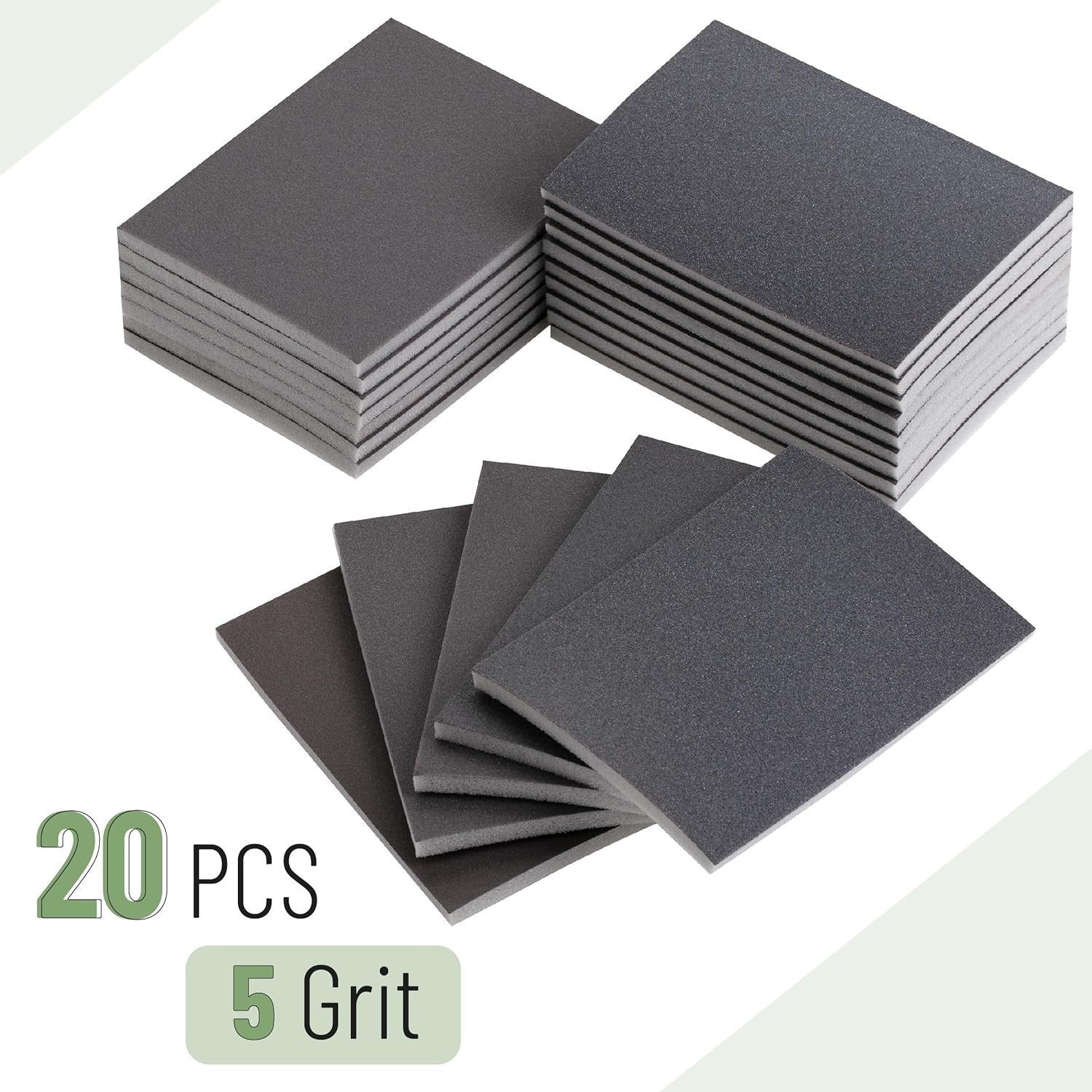 20 PCS 3 x 4 Inch 400-3000 Grit Sanding Sponge Set, Ultra Fine Sanding Sponge…