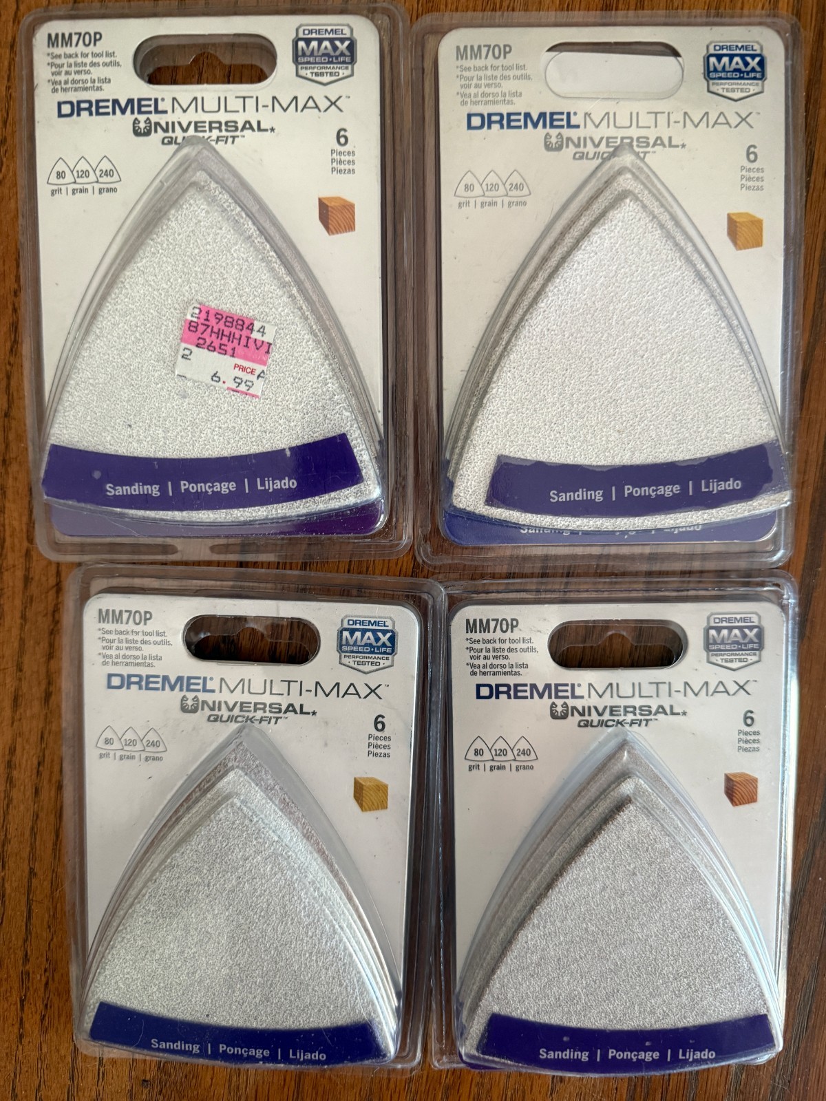 4x Dremel MM70P 6 Piece Paint Multi Max 80 120 240 Grit Sanding Paper Sandpaper