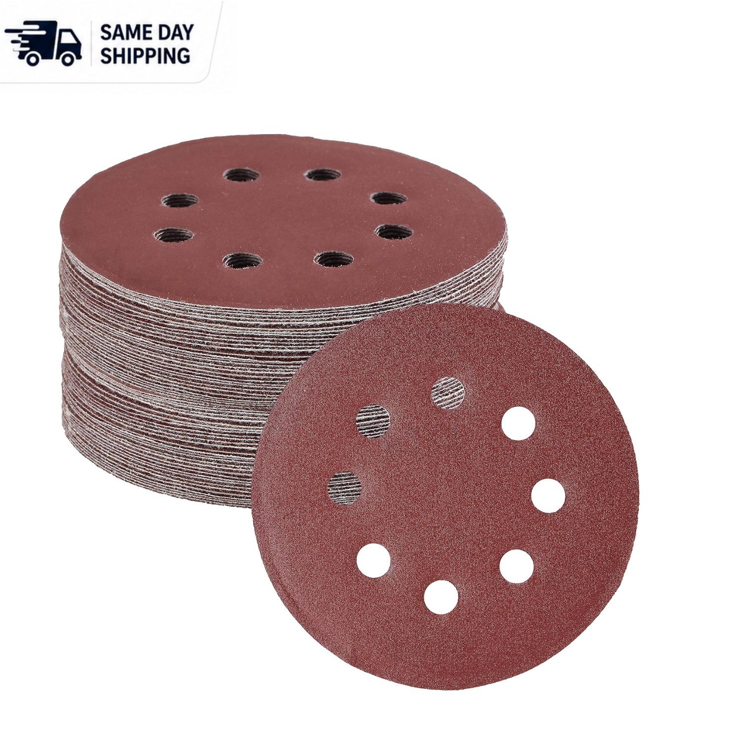 30 Count 5 Inch Sandpaper Discs – Ideal for Wood, Metal, and More Grinding Tasks