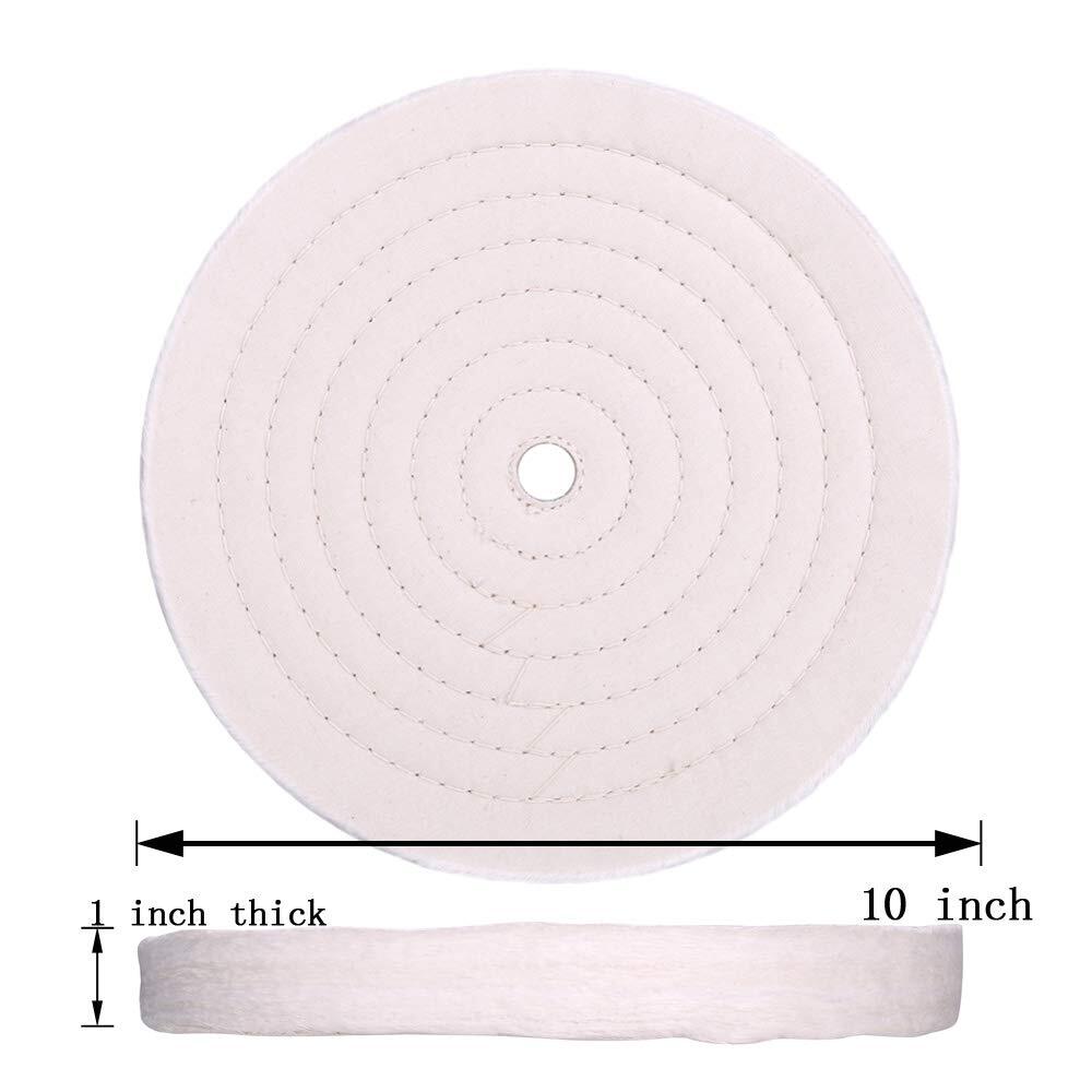 Buffing Polishing Wheel 10 Inch Extra Thick Fine Cotton 70 Ply For Bench Grind