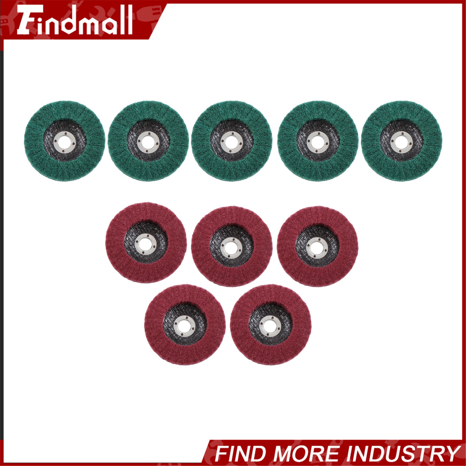 Findmall 10 Pack 4″ x 5/8″ 180 & 320 Grit Scour Flap Disc for Angle Grinder