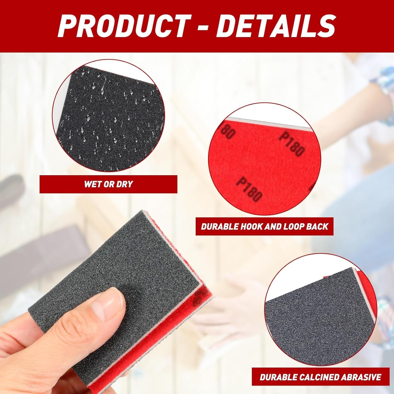 24 Pcs Aluminum Oxide Sanding Sponge Set – For Ultimate Surface Prep Efficiency