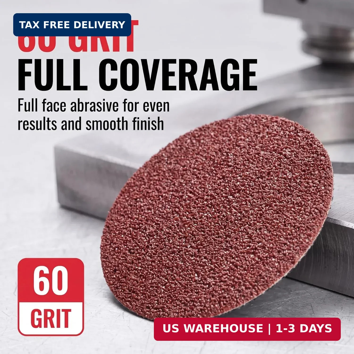 150 Pcs 2 inch Sanding Discs 60 Grit, Quick Change Roll Lock Disc, Die Grinder S
