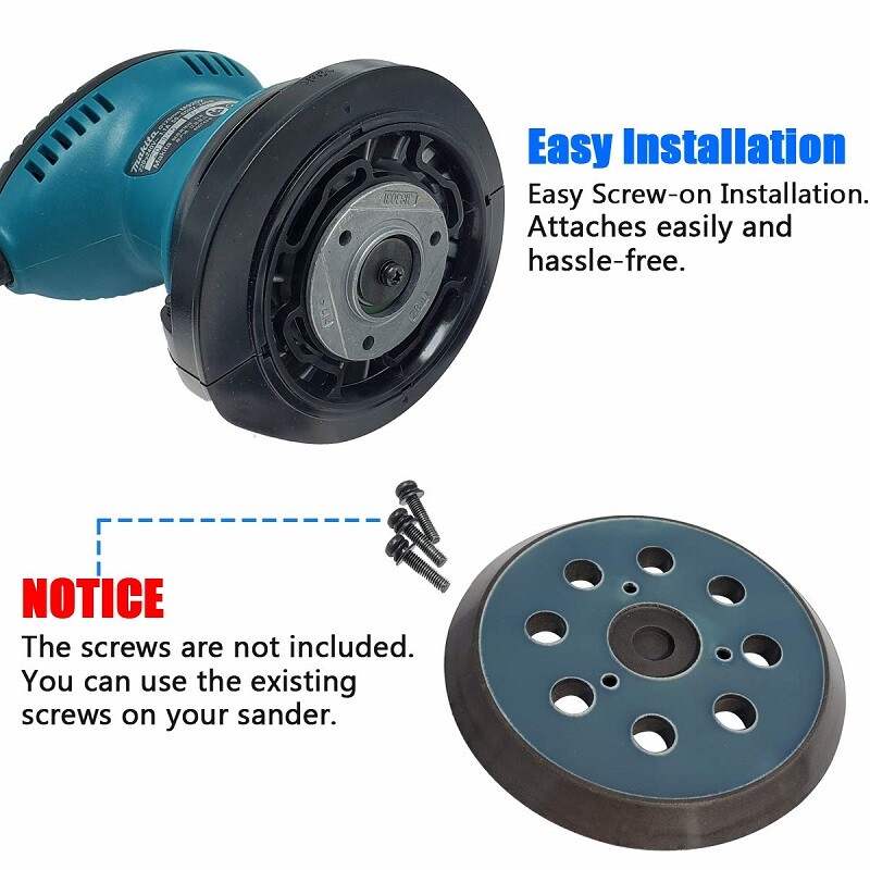 2X 5″ Orbital Sander Pad Hook&Loop For DeWalt DW4388 D26450 D26451 D26453 D26456