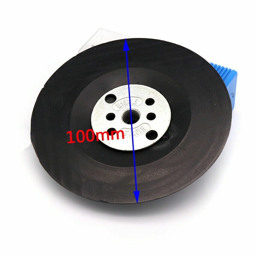 4” 100mm Angle Grinder Rubber Backing Pad w/ M10 Lock Nut for Resin Fiber Disc