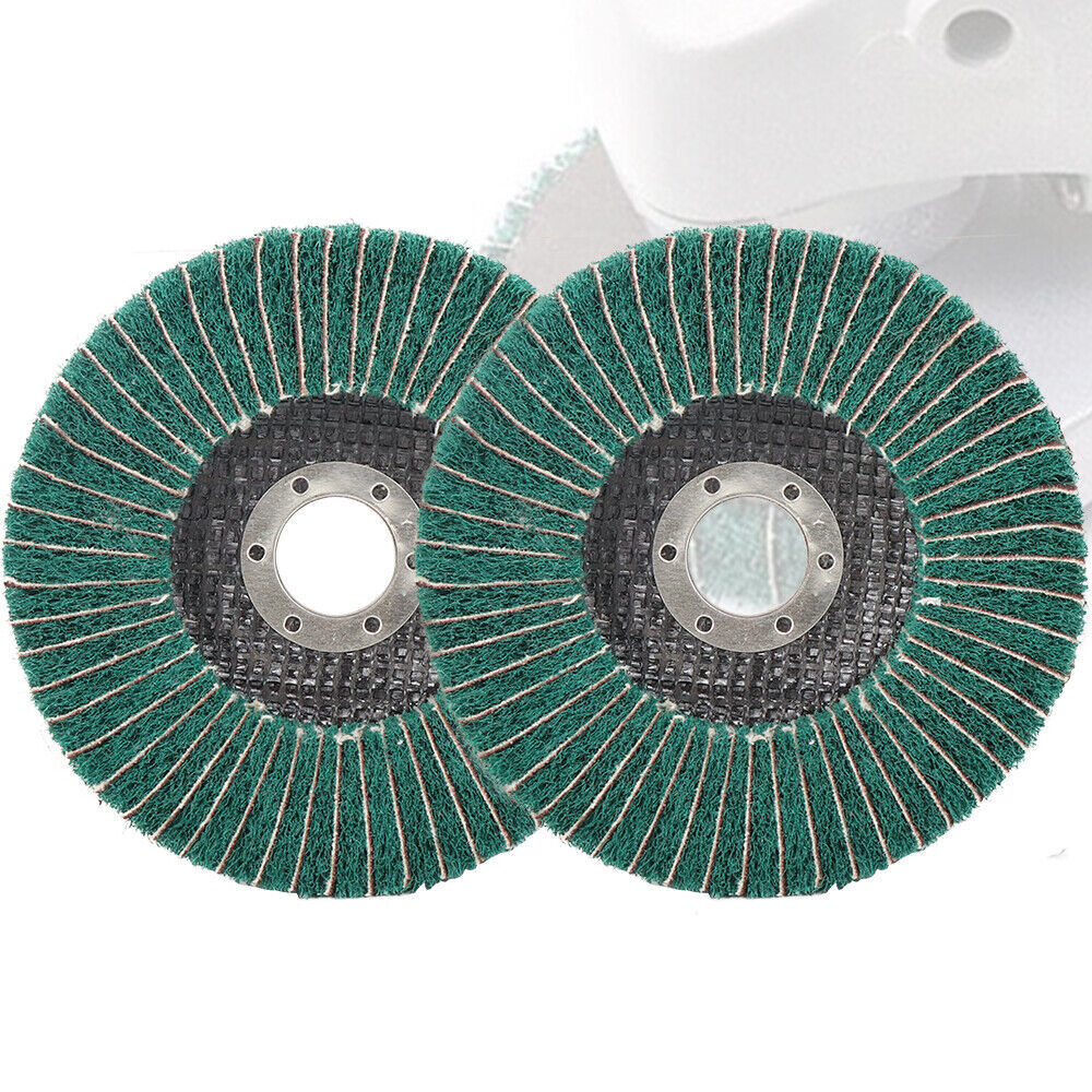 4.5″ Nylon Fiber Flap Polishing Wheel Buffing Disc 120-320Grit for Angle Grinder