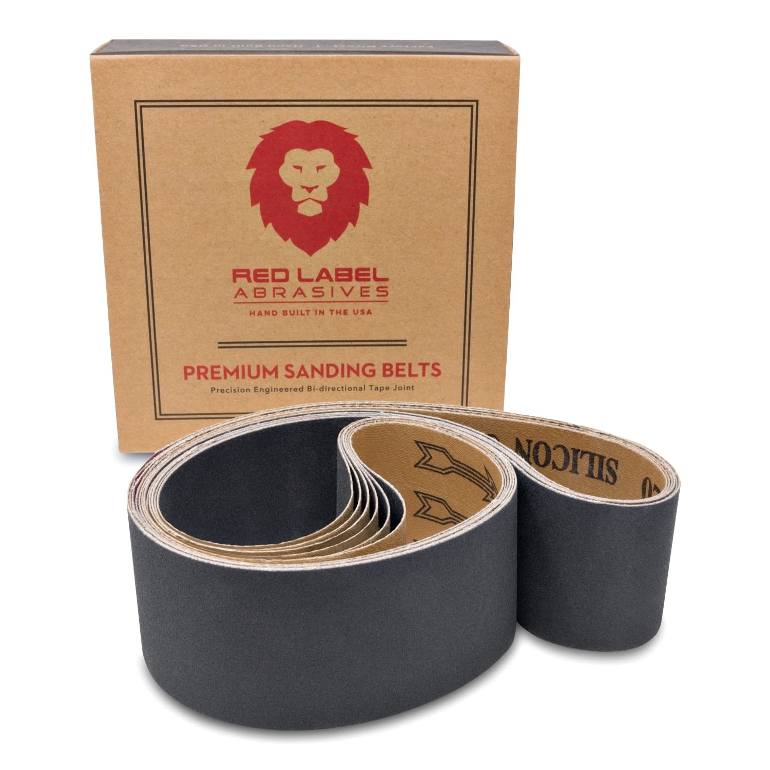 Red Label Abrasives 2 X 42 Inch Silicon Carbide Extra Fine Grit Sanding Belts 60
