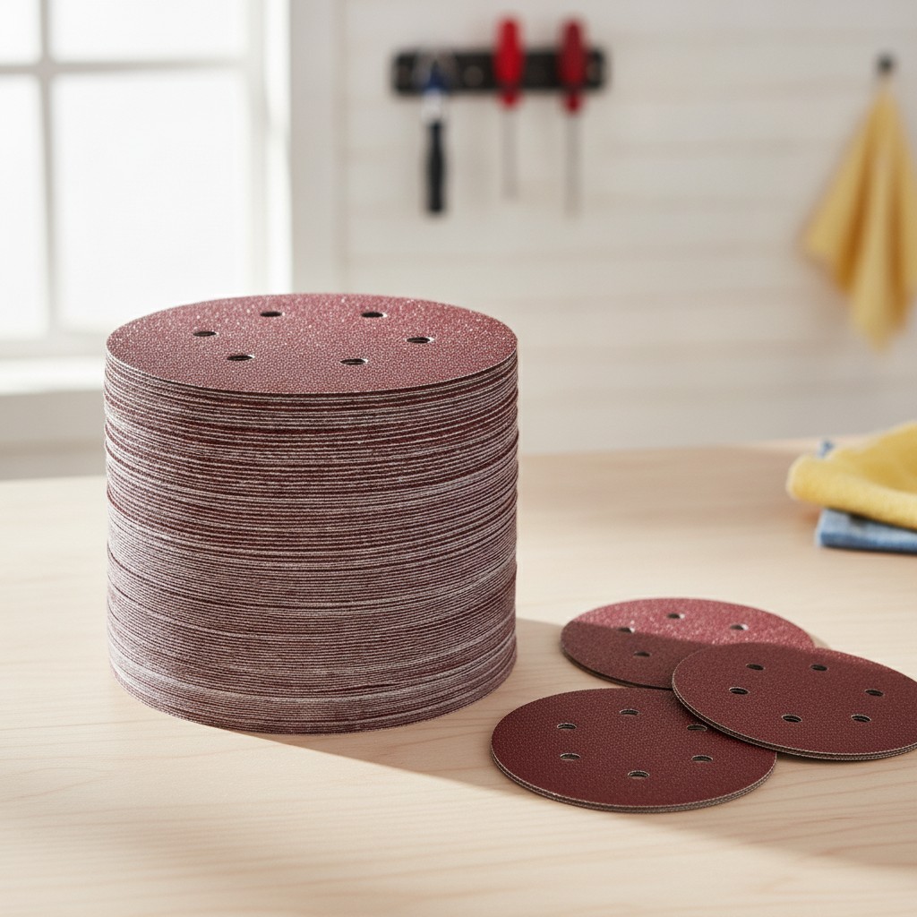 110 PCS 6 Inch Sanding Discs, 6 Hole Hook and Loop Sandpaper 60 80 120 240 400 G
