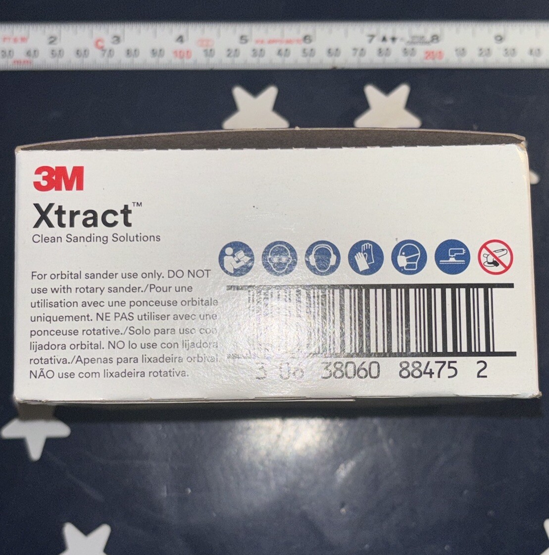 3M 5” Xtract Clean Sanding Solutions Disc 710W 240+ Grit/Grade 88475 50 Pads
