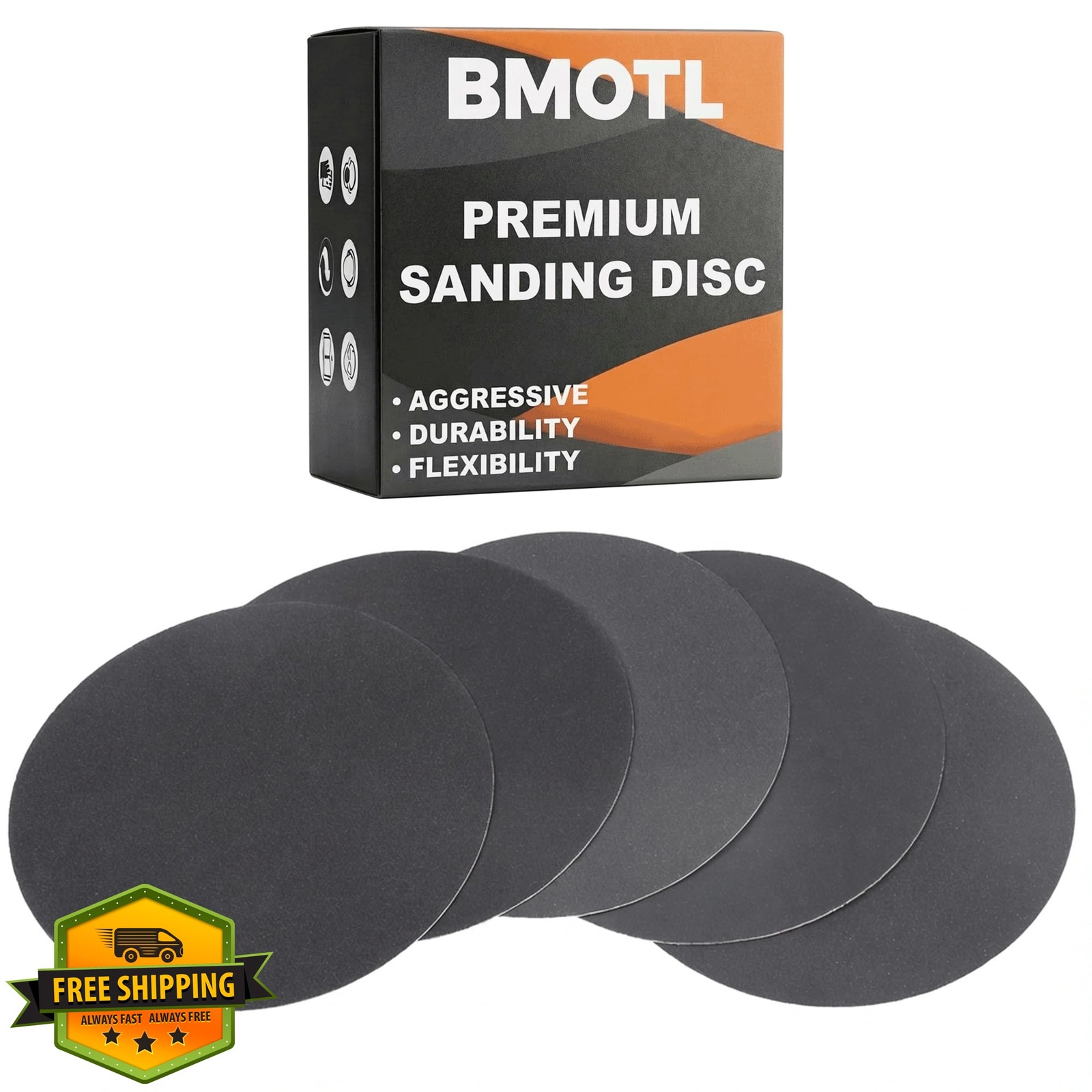 BMOTL 100Pcs 6 Inch Sanding Discs 320-1000 Grit