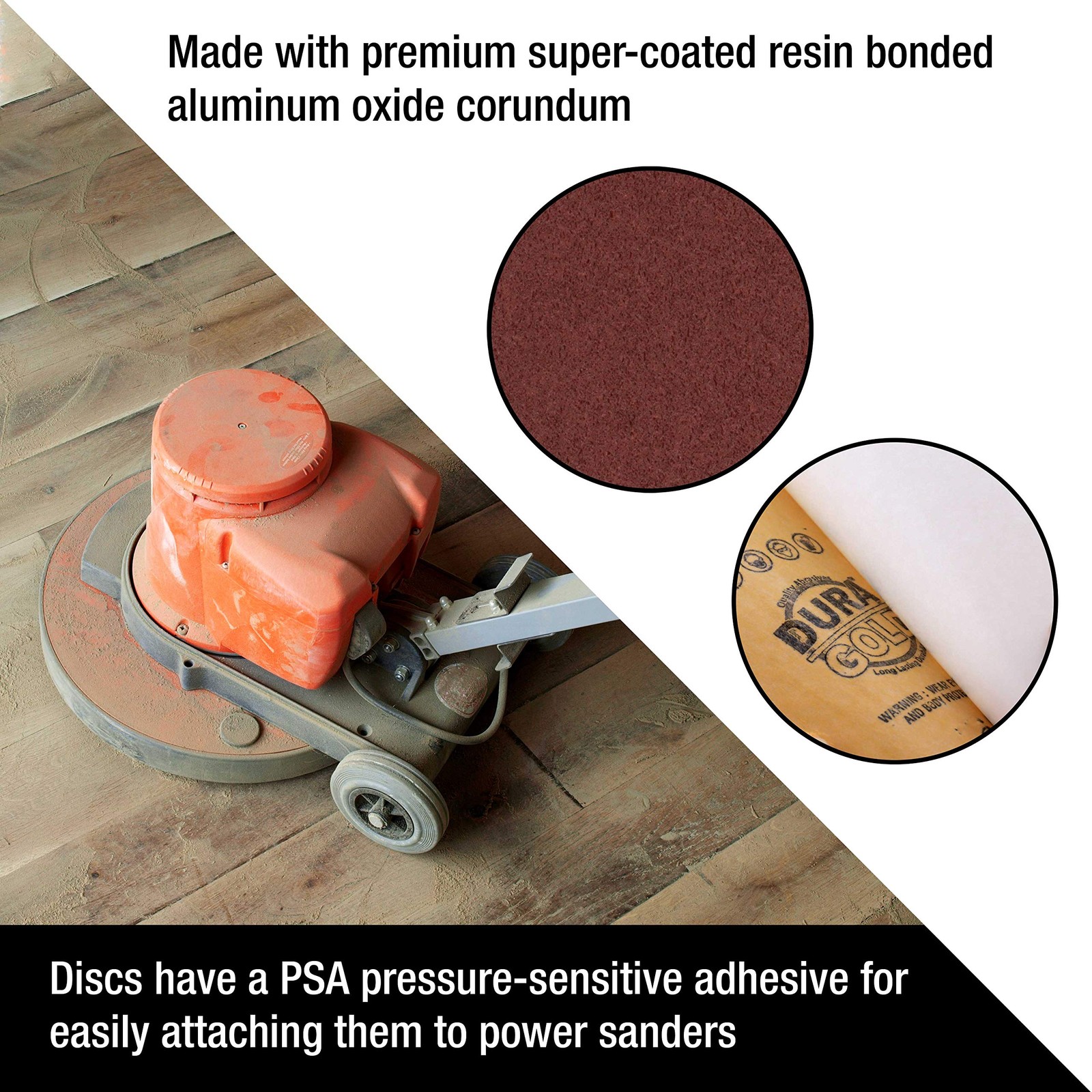 Dura-Gold Premium 10″ Sanding Discs – 60 Grit (Box of 8) – Sandpaper 60-Grit