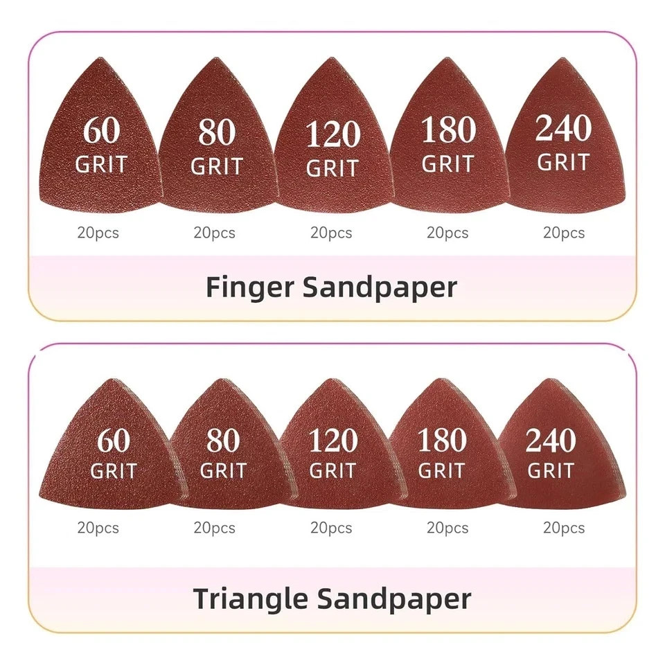 206-Piece Oscillating Tool Sanding Pad Kit for Wood and Plaster