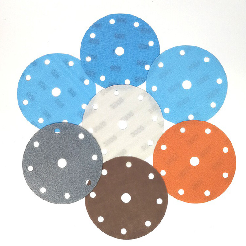 6″ 150mm 9 Hole Wet&Dry Sanding Disc 600-5000Grit Sandpaper Film Hook&Loop Pads
