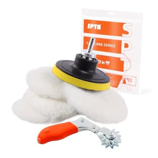 Wool Buffing Polishing Pad, 3 Inch (75mm) Lambwool Wool Buffing 80mm Sets