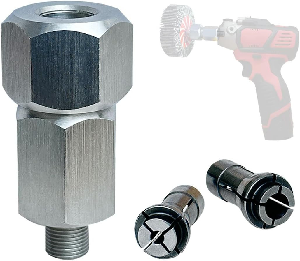 M9 Threaded Collet Adapter for Milwaukee M12 Polishers or Sanders, Includes 1/4″