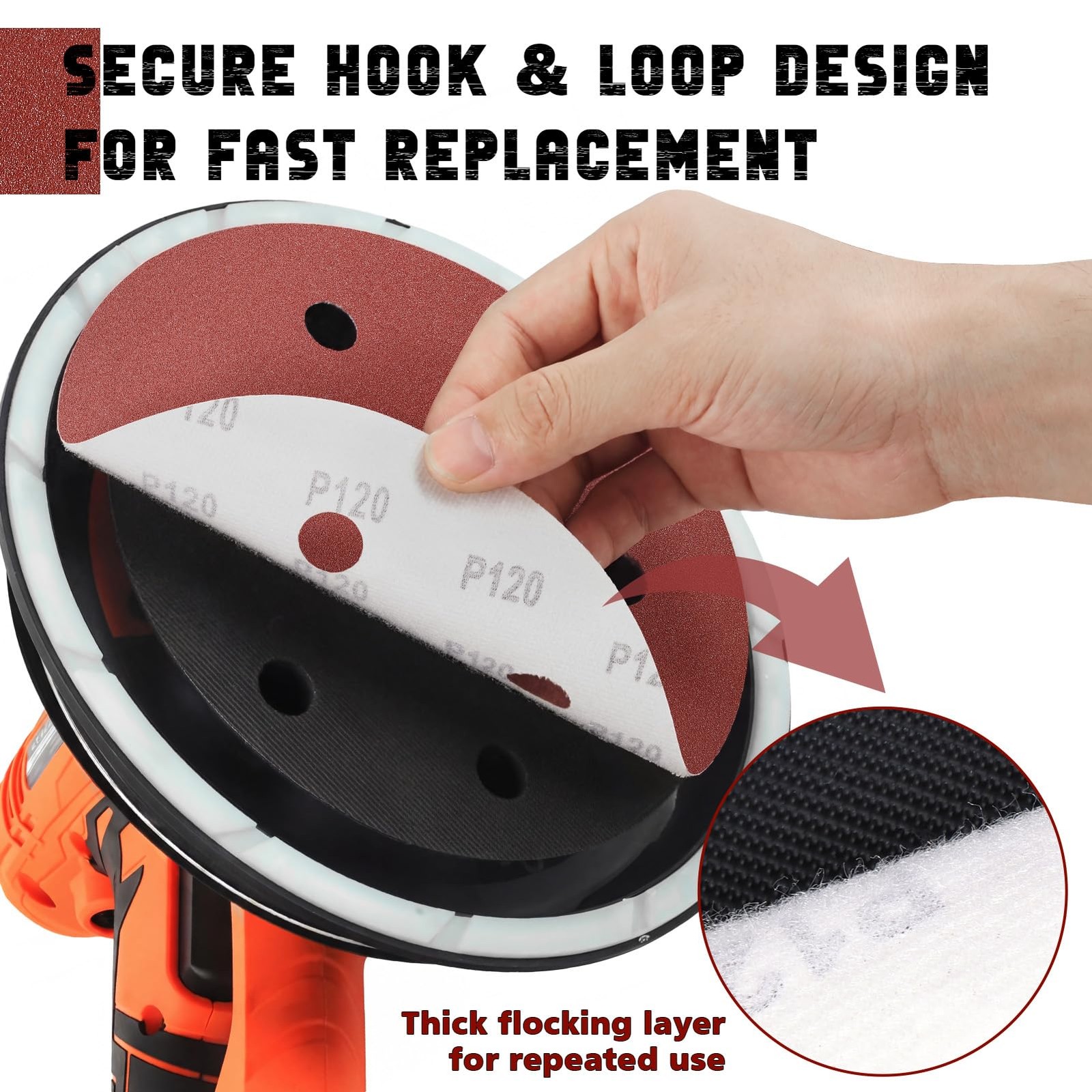 Sanding Discs 9 Inch 6 Hole Hook Loop 40 Grit Aluminum Oxide 15pk For Sanders
