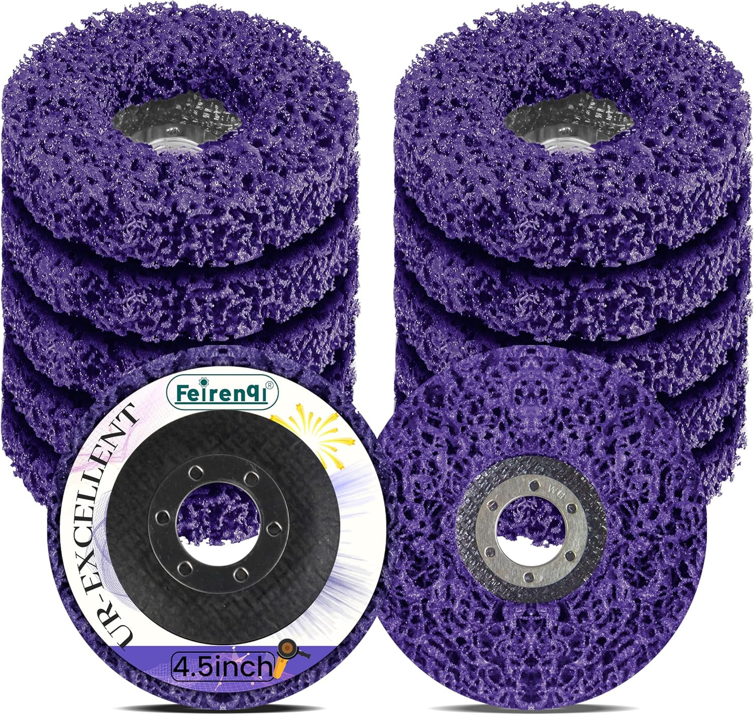 12Pcs Strip Discs Stripping Wheel, 4-1/2″X 7/8″ Inch Stripping Wheel for Angle G