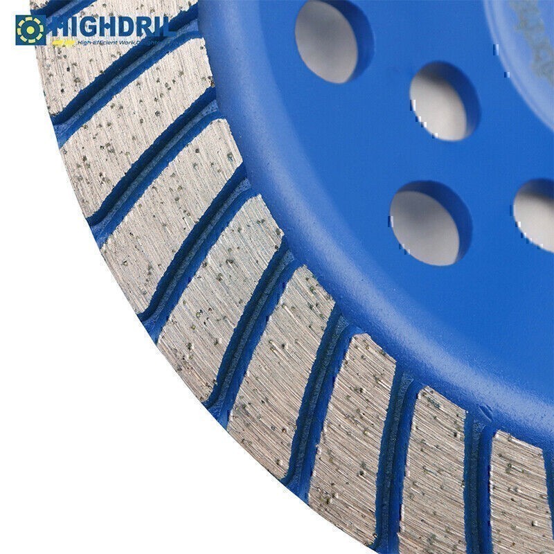 1pc 4/4.5/5/7in Diamond Grinding Wheel Turbo Row Grinding Disc Concrete Masonry