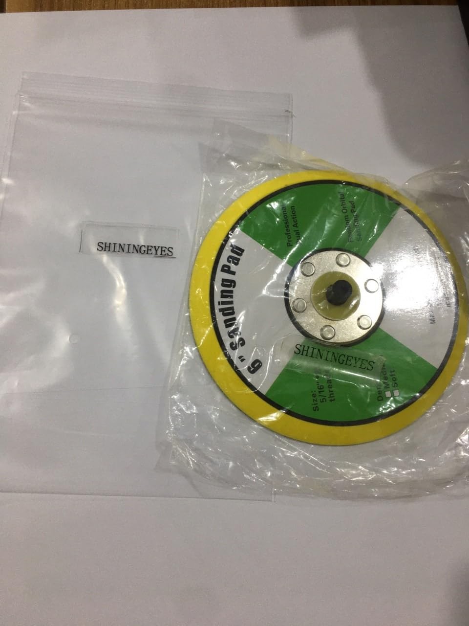 6 Inch Vinyl Faced PSA Backing Pad 5/1624 Thread Orbital Sander Pneumatic Polis
