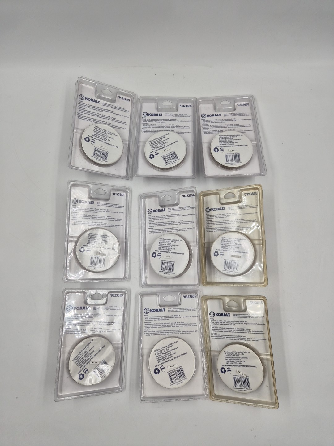 Lot of 16 Kobalt Wire Wheel Brush 0323655 3″ 7.62 cm Coarse 1/4″ Shank Drill Bit
