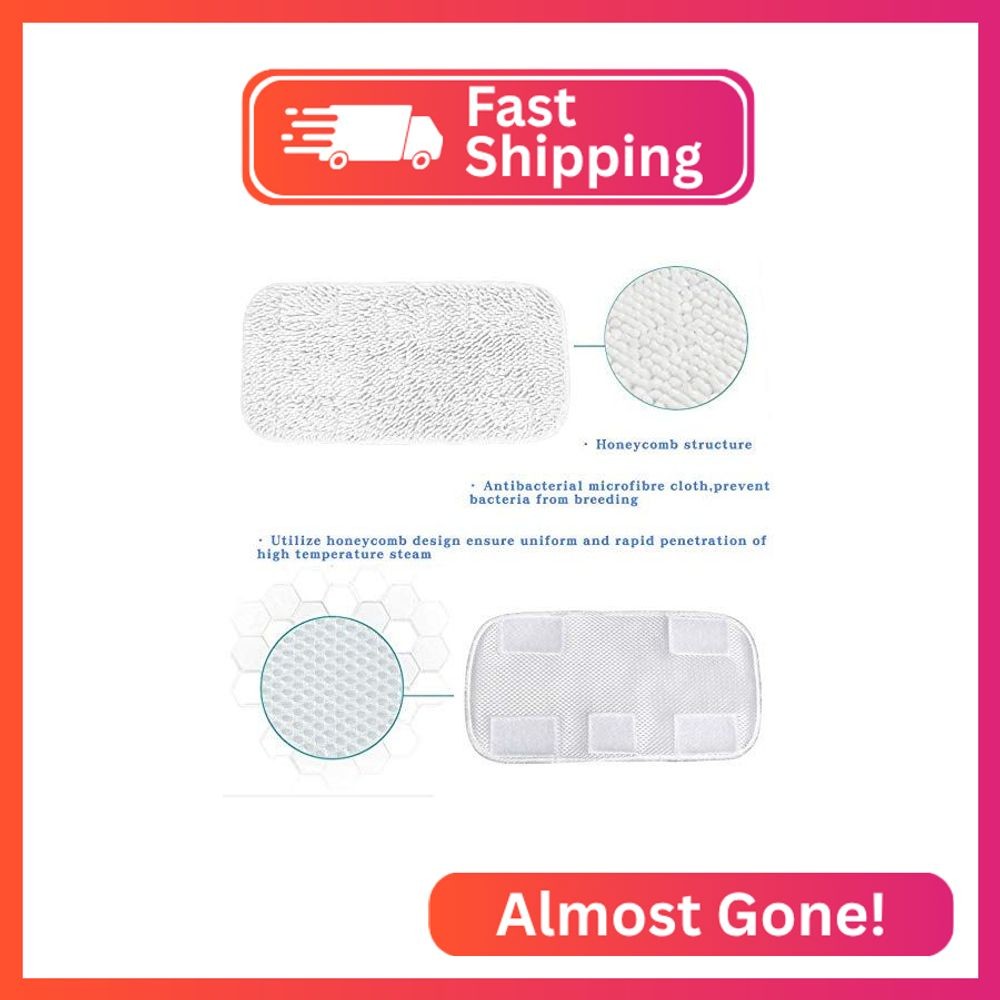 HYCLES Replacement Sienna Luna Cloth Pads Microfiber Mop Pads 6 Pcs for Steamer