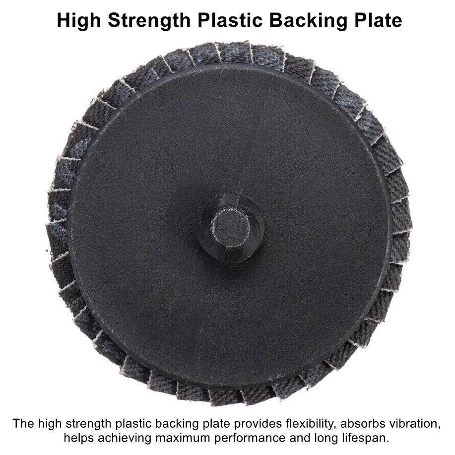 21PCS 2 inch Zirconia Roll Lock Flap Sanding Disc 40 Grit Die Grinder W / Holder
