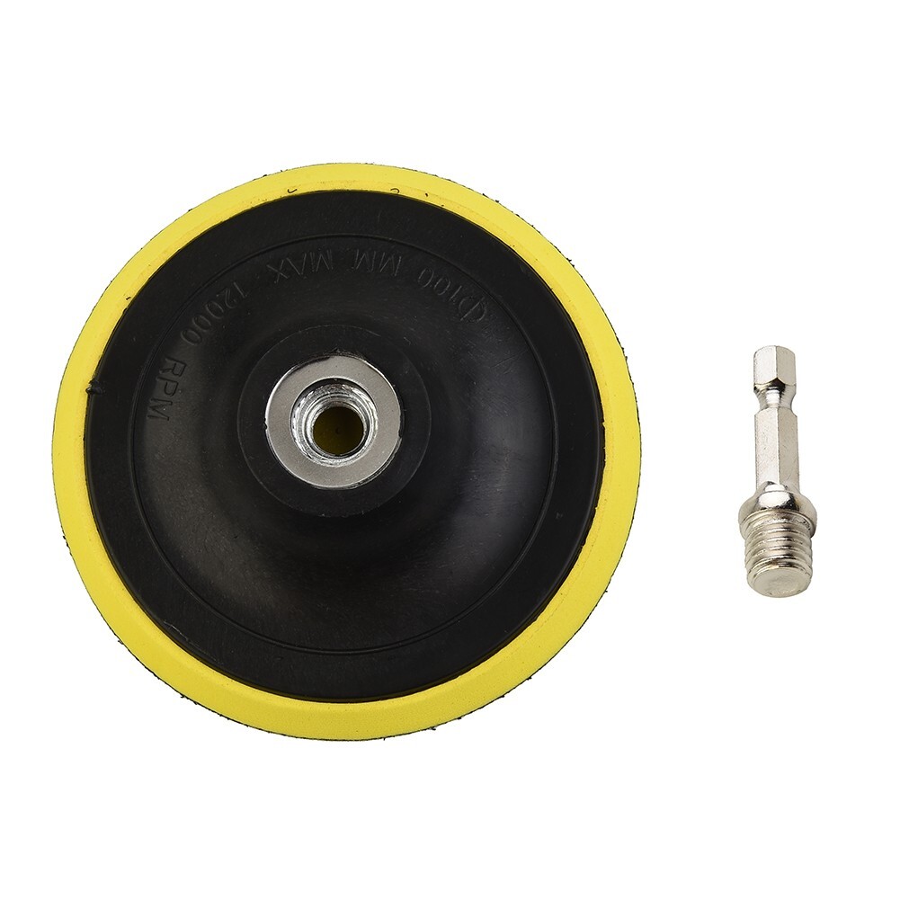 4inch 100mm Hook And Loop Buffing Pad Rotary Backing Pad With M10 Drill Adapter