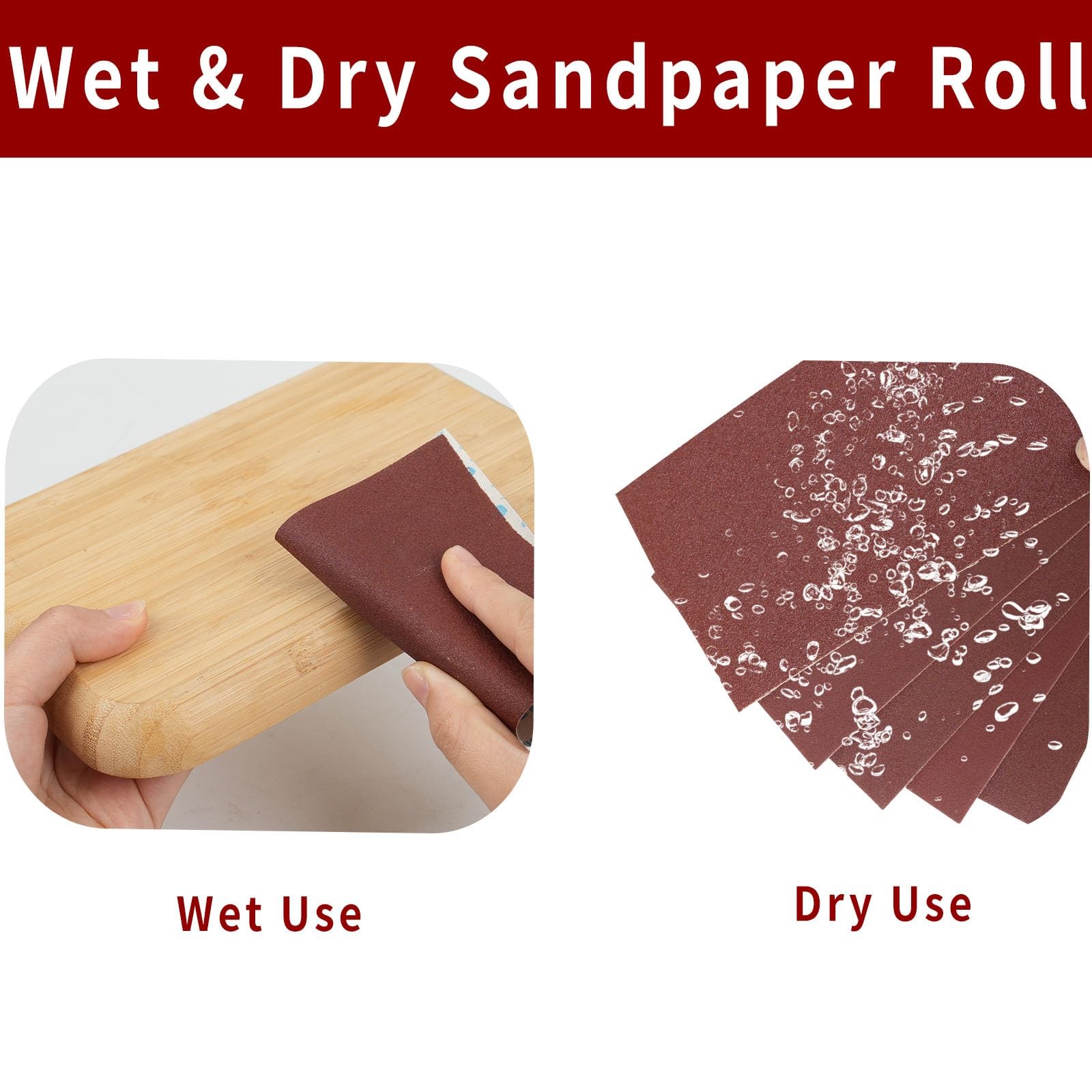 320 Grit Sandpaper Roll 4 Inch x 32.8 Feet Aluminum Oxide Emery Cloth Box