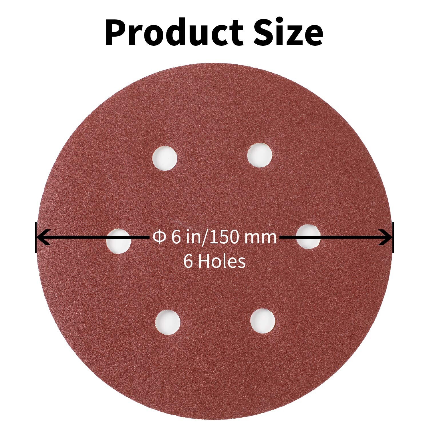 100pcs 6 Inch Sanding Discs Assorted Sandpaper 40 80 120 240 400 600 800 1000 15